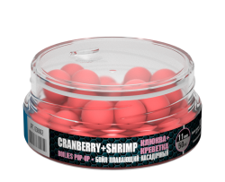 Бойл насадочный-плавающий Pop-Up 11 мм Cranberry+Shrimp (Клюква+Креветка)